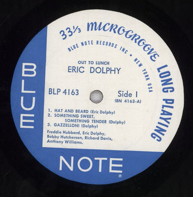 Eric Dolphy Out To Lunch - 2nd NY - VG US vinyl LP album (LP record) EDPLPOU836167
