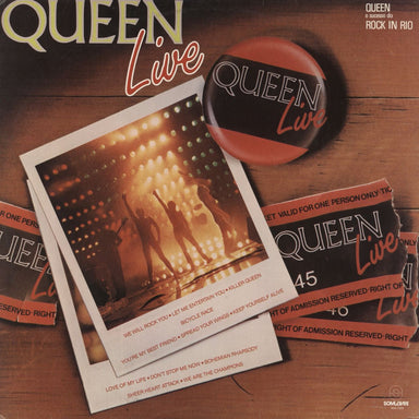 Queen Queen Live - EX Brazilian vinyl LP album (LP record) 404.7224