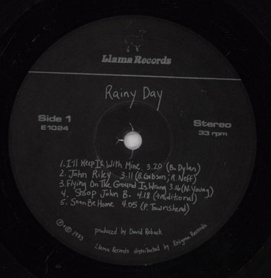 Rainy Day Rainy Day US vinyl LP album (LP record) RB6LPRA676213