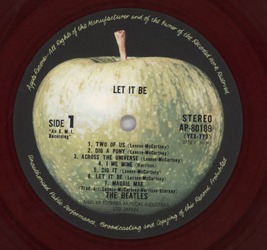 The Beatles Let It Be - Red Vinyl + 1 Obi Japanese vinyl LP album (LP record) BTLLPLE689274