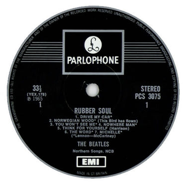 The Beatles Rubber Soul - Transitional Label Variant UK vinyl LP album (LP record) BTLLPRU479395