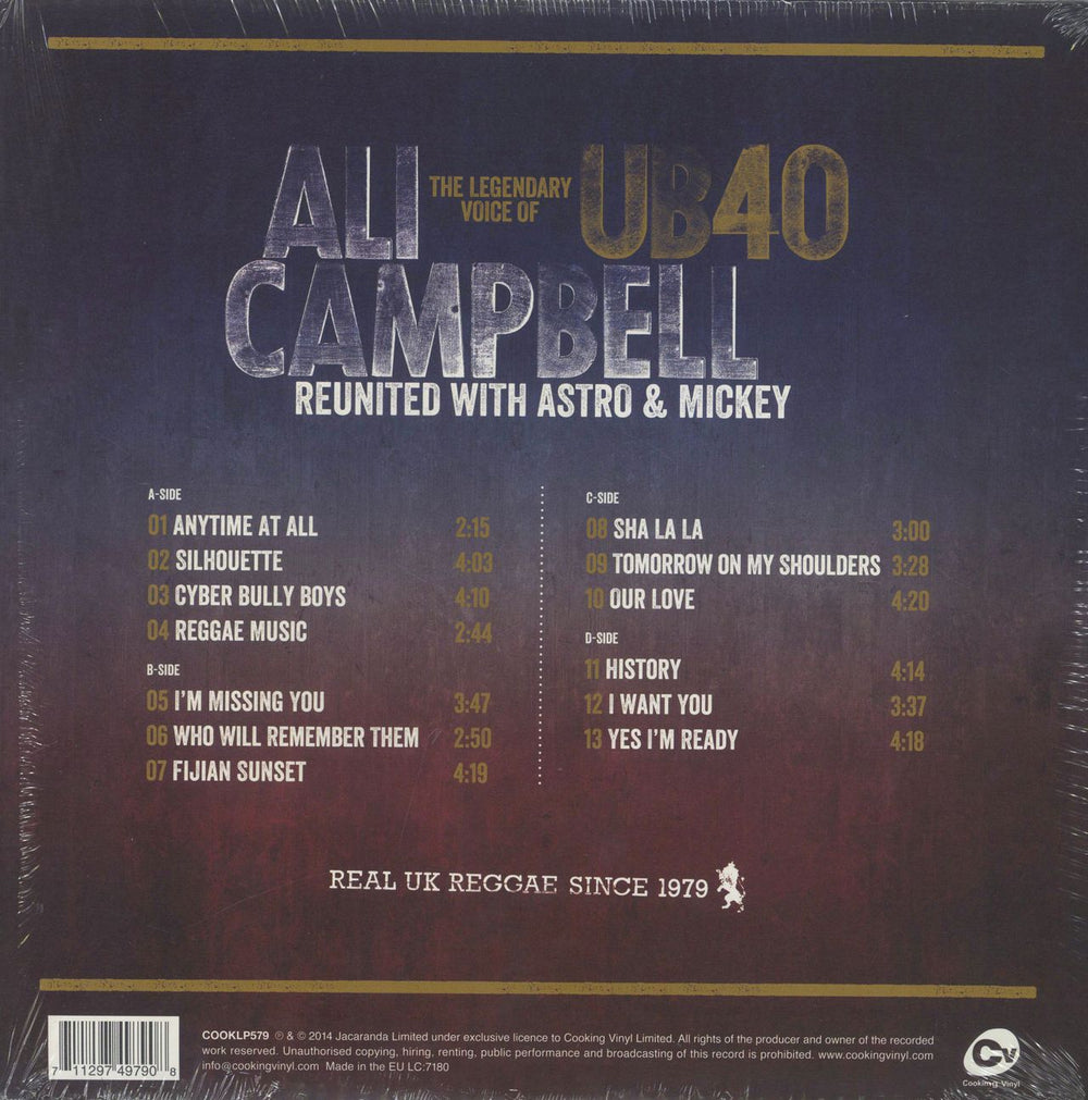 Ali Campbell Reunited With Astro, Michael Virtue – Silhouette - 180g - Shrink +CD UK 2-LP vinyl record set (Double LP Album) 711297497908