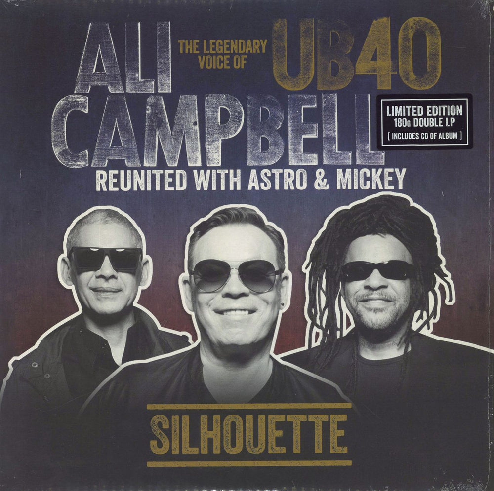 Ali Campbell Reunited With Astro, Michael Virtue – Silhouette - 180g - Shrink +CD UK 2-LP vinyl record set (Double LP Album) COOKLP579