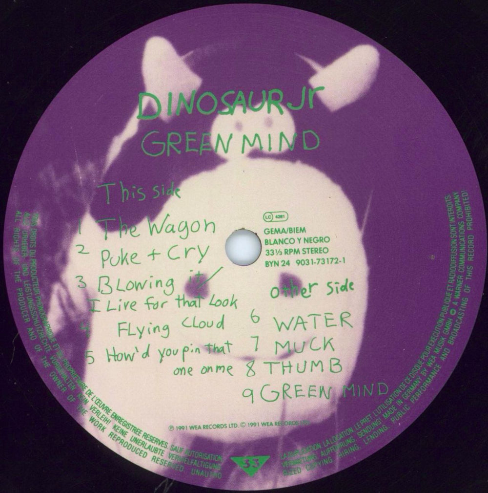 Dinosaur Jr Green Mind German vinyl LP album (LP record) DJRLPGR294639