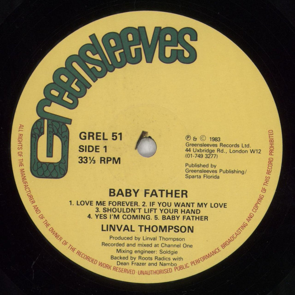 Linval Thompson Baby Father UK vinyl LP album (LP record) LP2LPBA824587