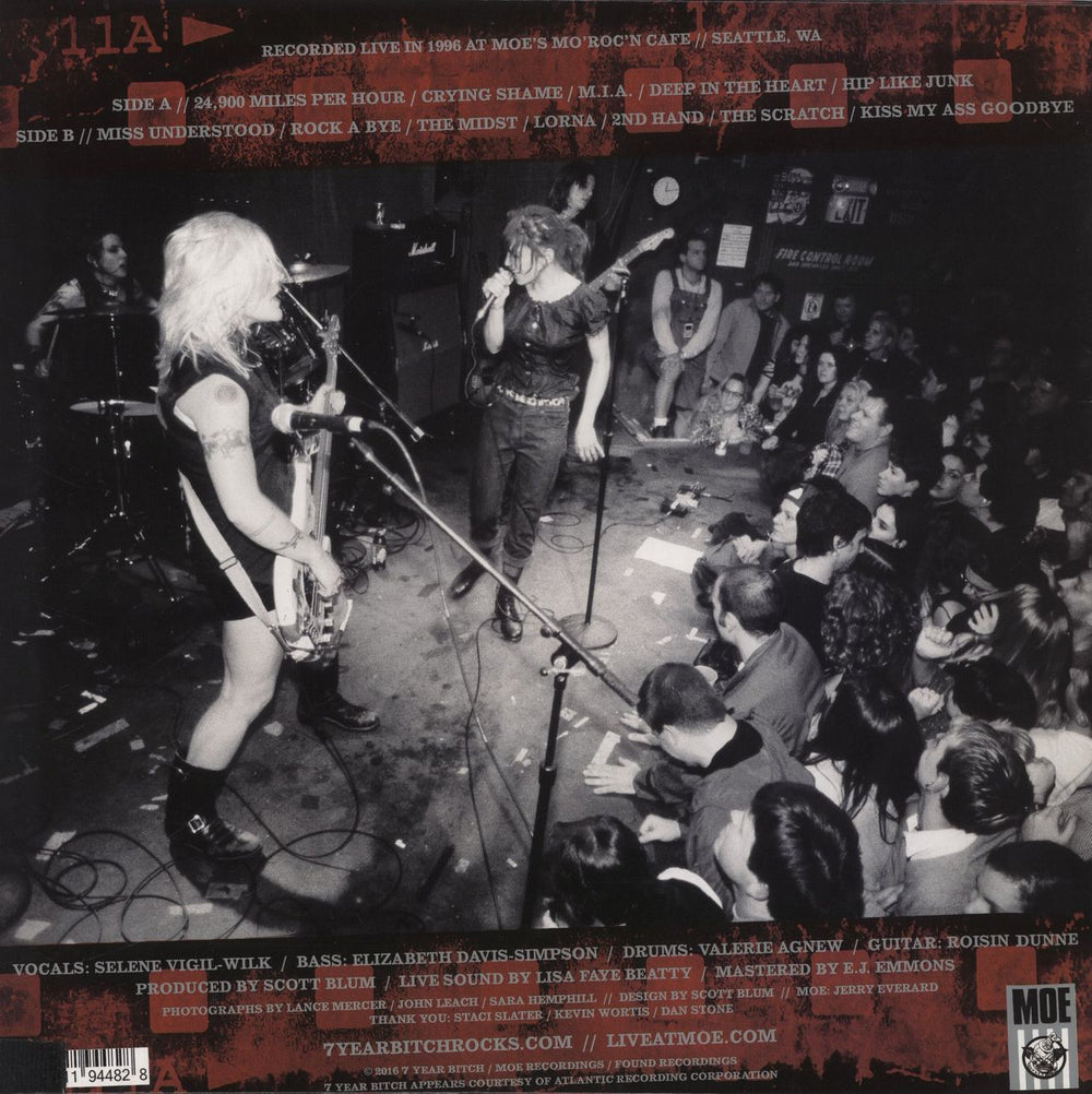 7 Year Bitch Live At Moe - Red & Black Vinyl US vinyl LP album (LP record)