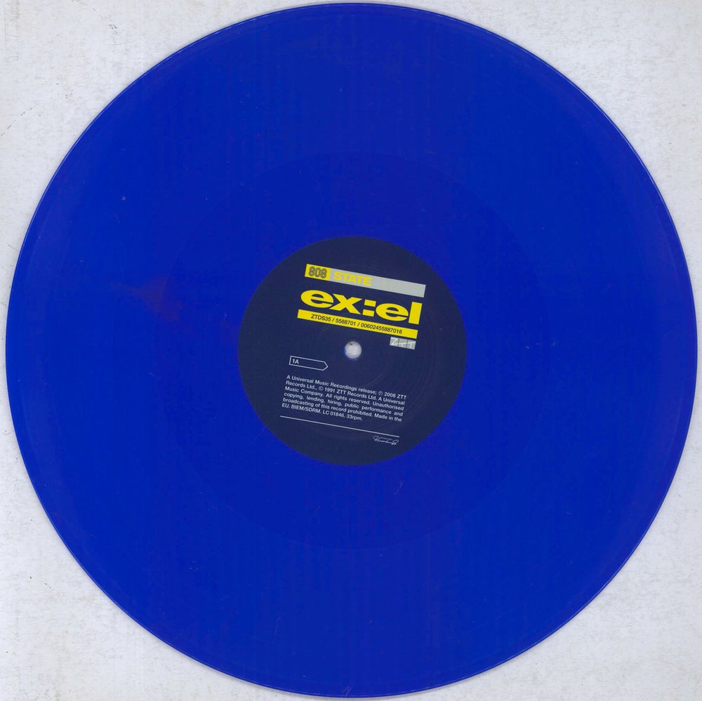 808 State Ex:El - Blue Vinyl - Shrink German 2-LP vinyl record set (Double LP Album) 8082LEX837142