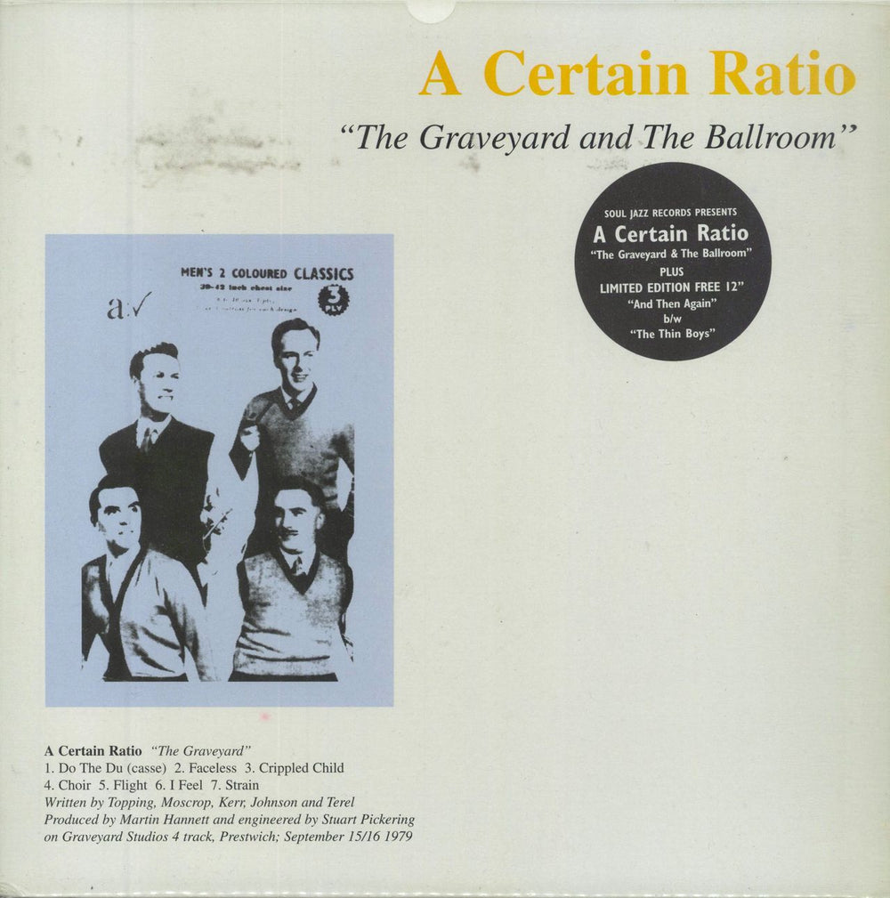 A Certain Ratio The Graveyard And The Ballroom - Hype-sticker UK vinyl LP album (LP record) USLP20