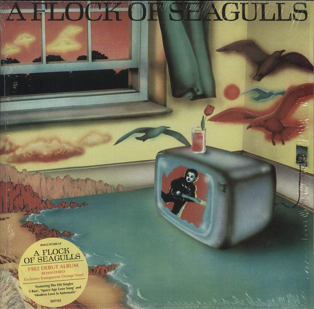 A Flock Of Seagulls A Flock Of Seagulls - Remastered Orange Vinyl UK vinyl LP album (LP record) BMGCAT588CLP