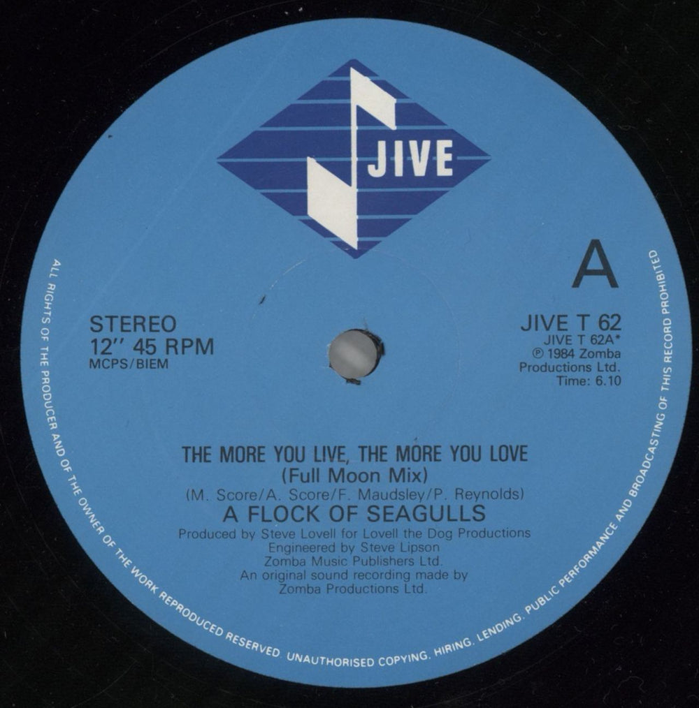 A Flock Of Seagulls The More You Live The More You Love UK 12" vinyl single (12 inch record / Maxi-single) FLK12TH59577