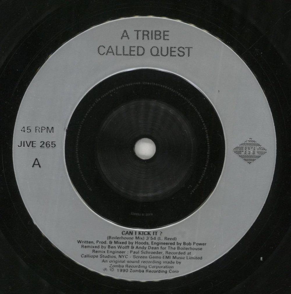 A Tribe Called Quest Can I Kick It ? UK 7" vinyl single (7 inch record / 45) TCQ07CA273023