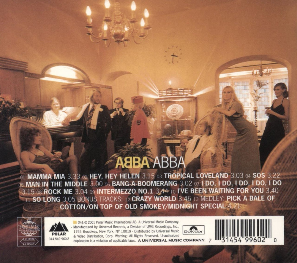 Abba Abba US CD album (CDLP) 731454996020