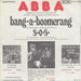 Abba Bang-A-Boomerang French 7" vinyl single (7 inch record / 45)