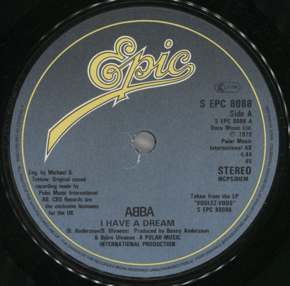 Abba I Have A Dream UK 7" vinyl single (7 inch record / 45) ABB07IH02098