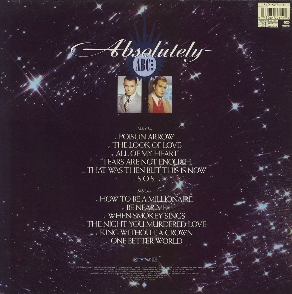 ABC Absolutely UK vinyl LP album (LP record) 042284296717