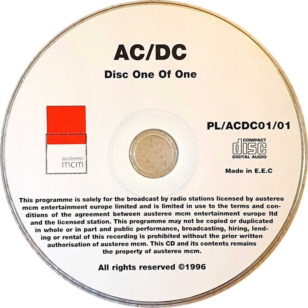 AC/DC Coca-Cola Planet Live Austrian Promo CD album (CDLP) PLA/ACDC01/01