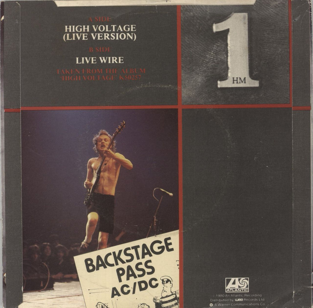 AC/DC High Voltage Live + p/s UK 7" vinyl single (7 inch record / 45) ACD07HI749887