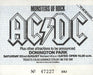 AC/DC Monsters Of Rock - 1981 Official - Ticket UK tour programme ACDTRMO690034