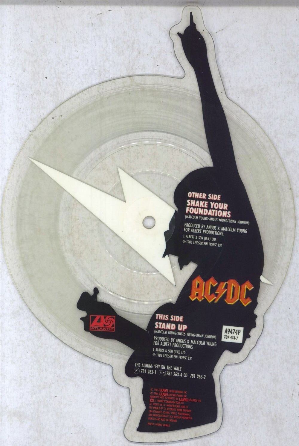 AC/DC Shake Your Foundations - EX UK shaped picture disc (picture disc vinyl record)