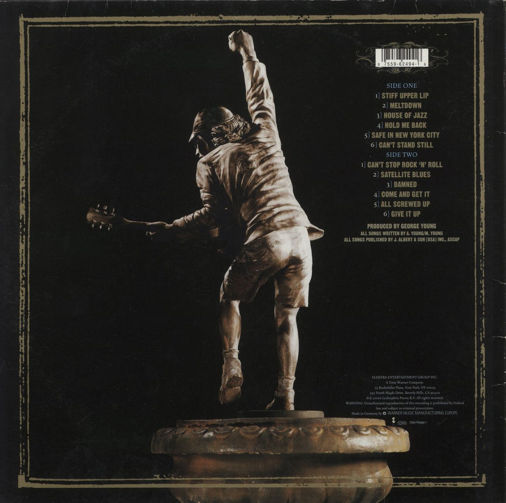 AC/DC Stiff Upper Lip UK vinyl LP album (LP record) 075596249416