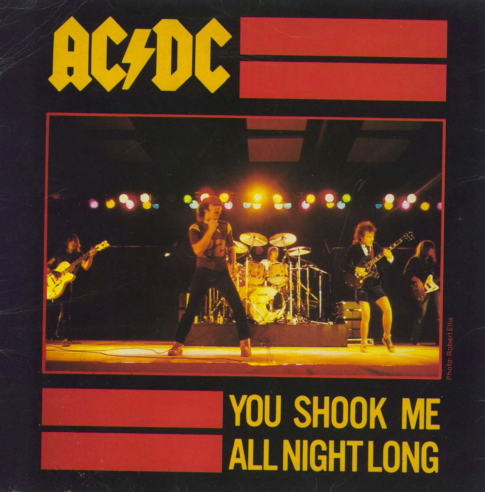 AC/DC You Shook Me All Night Long + Sleeve UK 7" vinyl single (7 inch record / 45) K11600