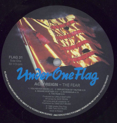 洋楽 ACID REIGN - The Fear Acid Reign – The Fear – Vinyl (LP, Album), 1989 [r816126