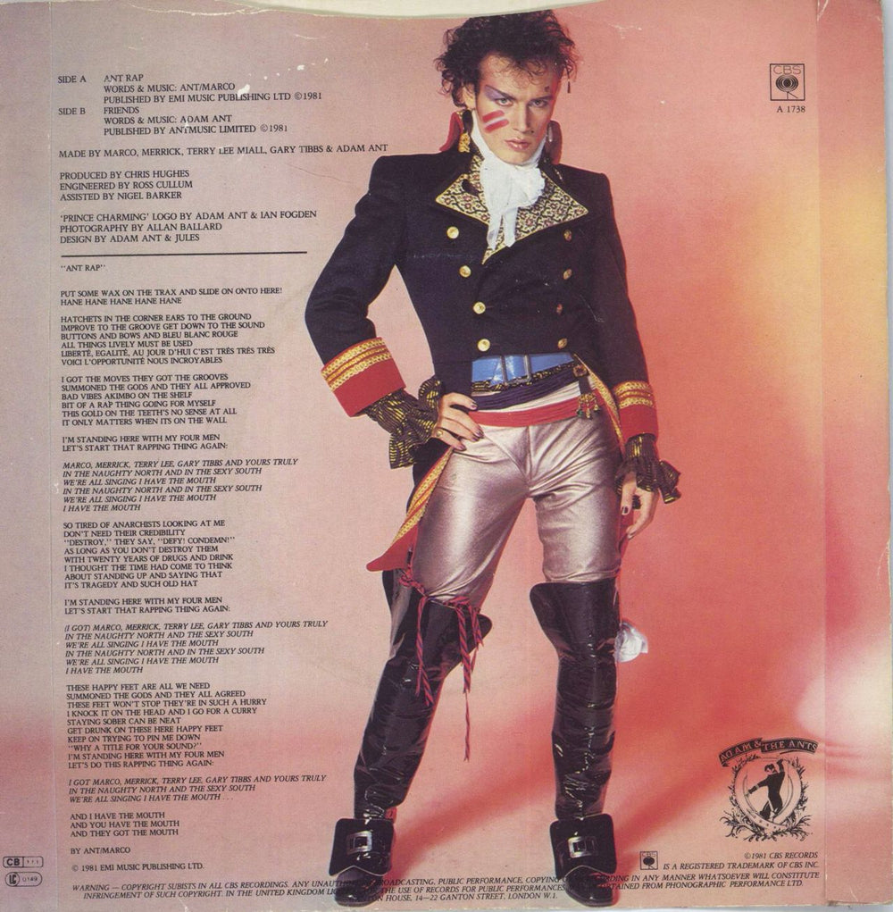 Adam & The Ants Ant Rap UK 7" vinyl single (7 inch record / 45) ANT07AN846872