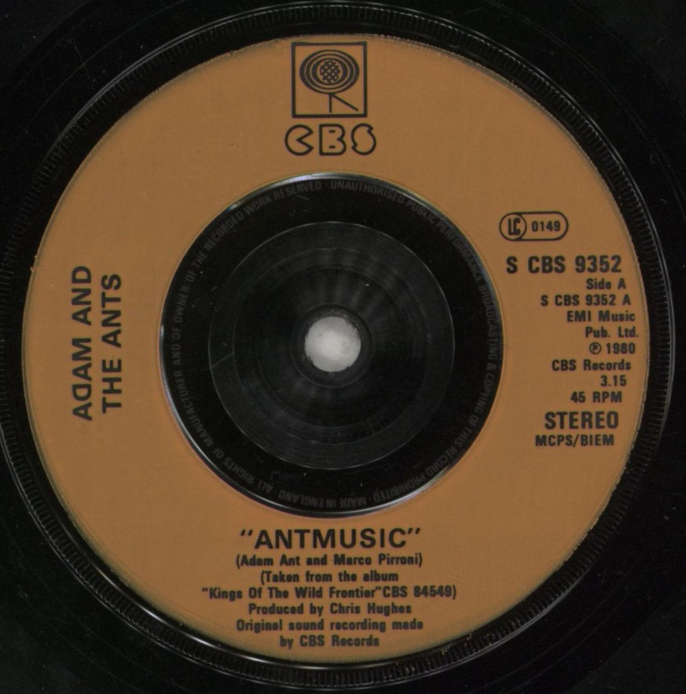 Adam & The Ants Antmusic UK 7" vinyl single (7 inch record / 45) ANT07AN102502