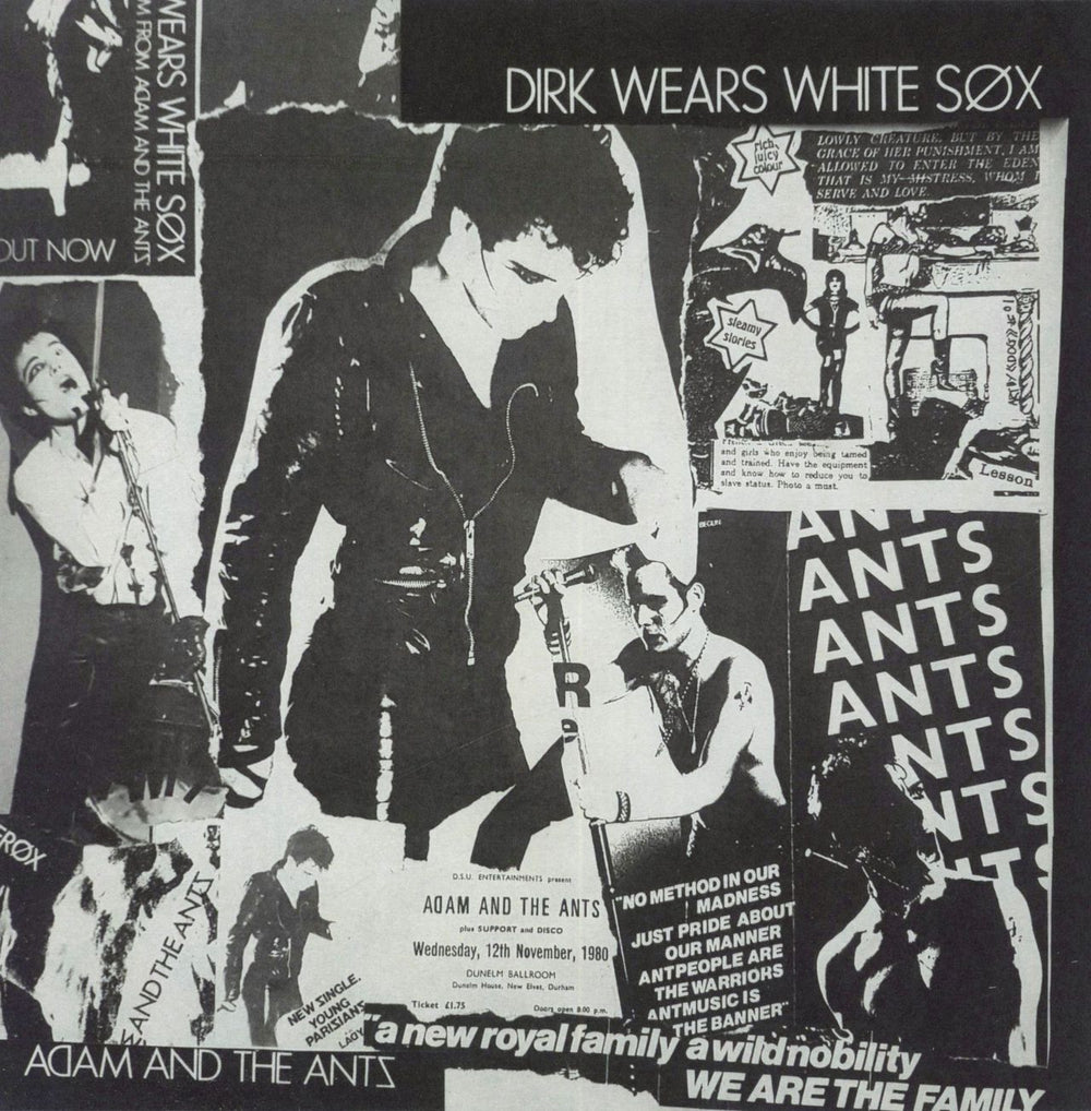 Adam & The Ants Dirk Wears White Sox - Punk Art Sleeve UK 7" vinyl single (7 inch record / 45) MAL-ONE-010