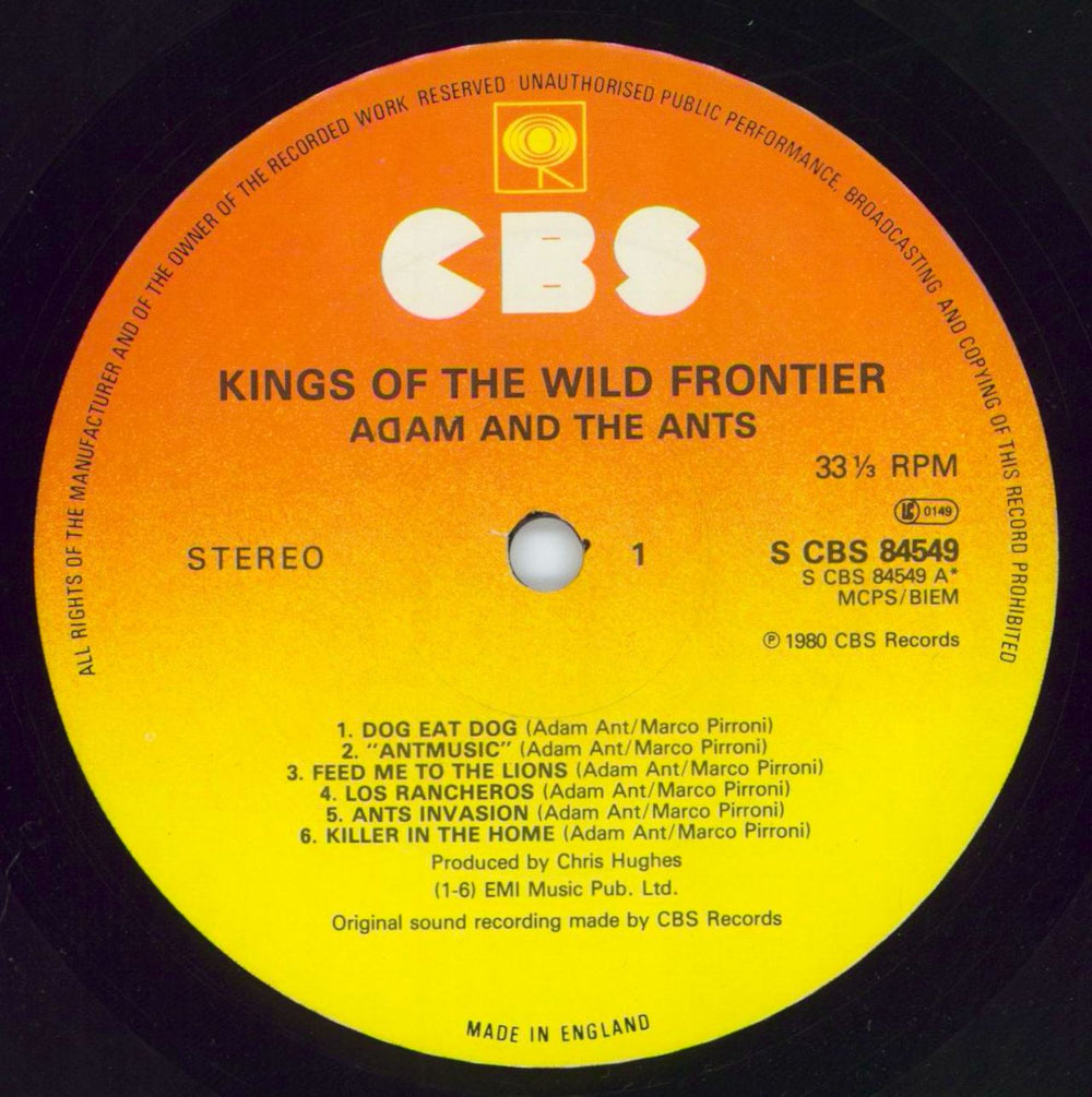 Adam & The Ants Kings Of The Wild Frontier + Catalogue UK vinyl LP album (LP record) ANTLPKI799502