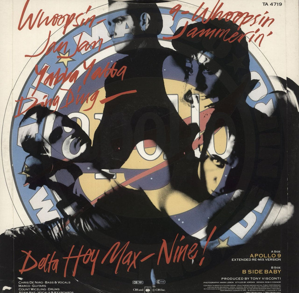 Adam Ant Apollo 9 (Orbit Mix) UK 12" vinyl single (12 inch record / Maxi-single)