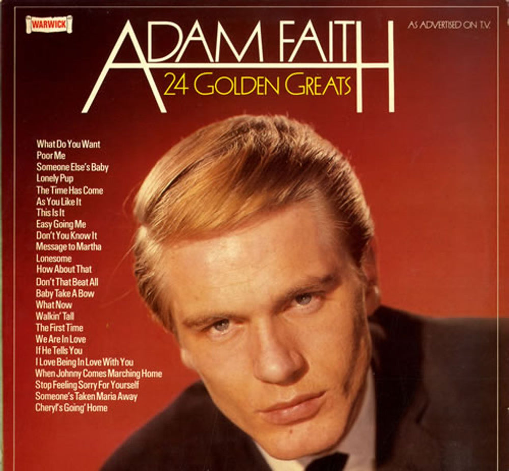 Adam Faith 24 Golden Greats UK vinyl LP album (LP record) WW5113