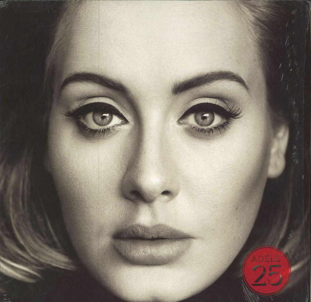 Adele 25 (Twenty Five) - Title Stickered Shrink UK vinyl LP album (LP record) XLLP740