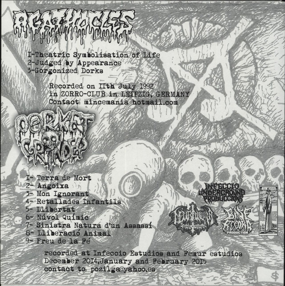 Agathocles Agathocles / Porket Grinder Spanish 7" vinyl single (7 inch record / 45)