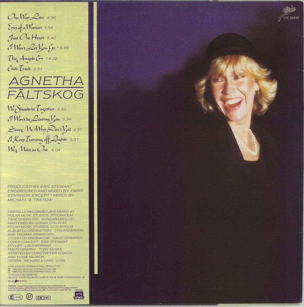 Agnetha Fältskog Eyes Of A Woman UK vinyl LP album (LP record)