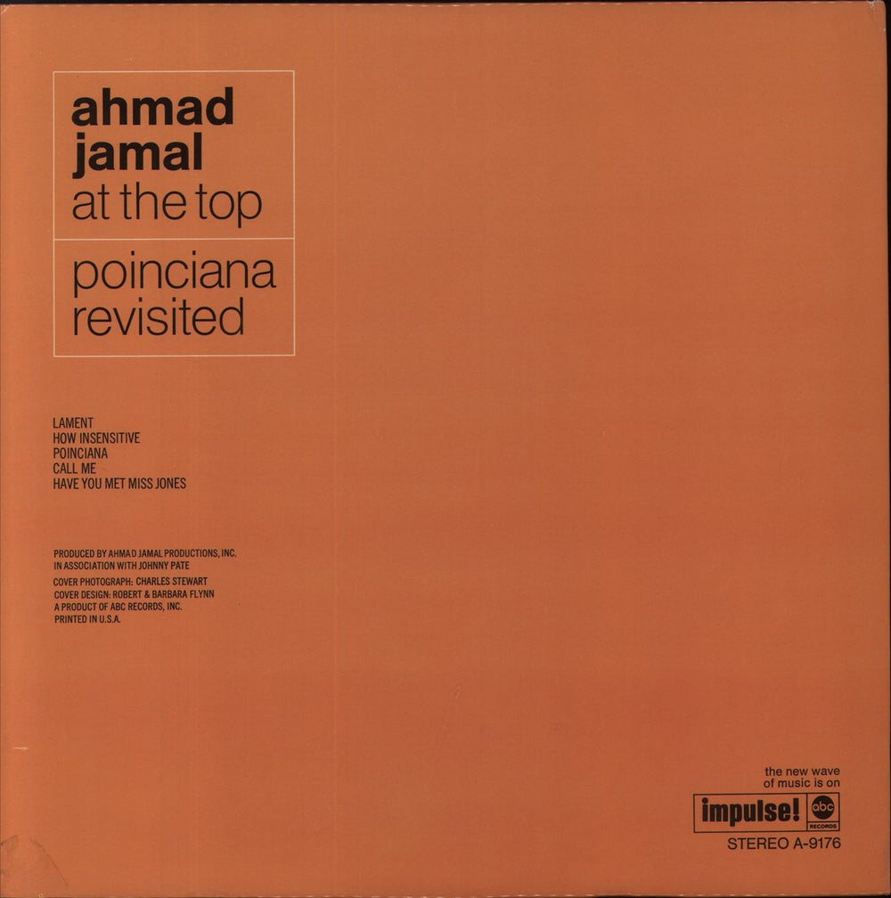 Ahmad Jamal At The Top - Poinciana Revisited UK vinyl LP album (LP record)