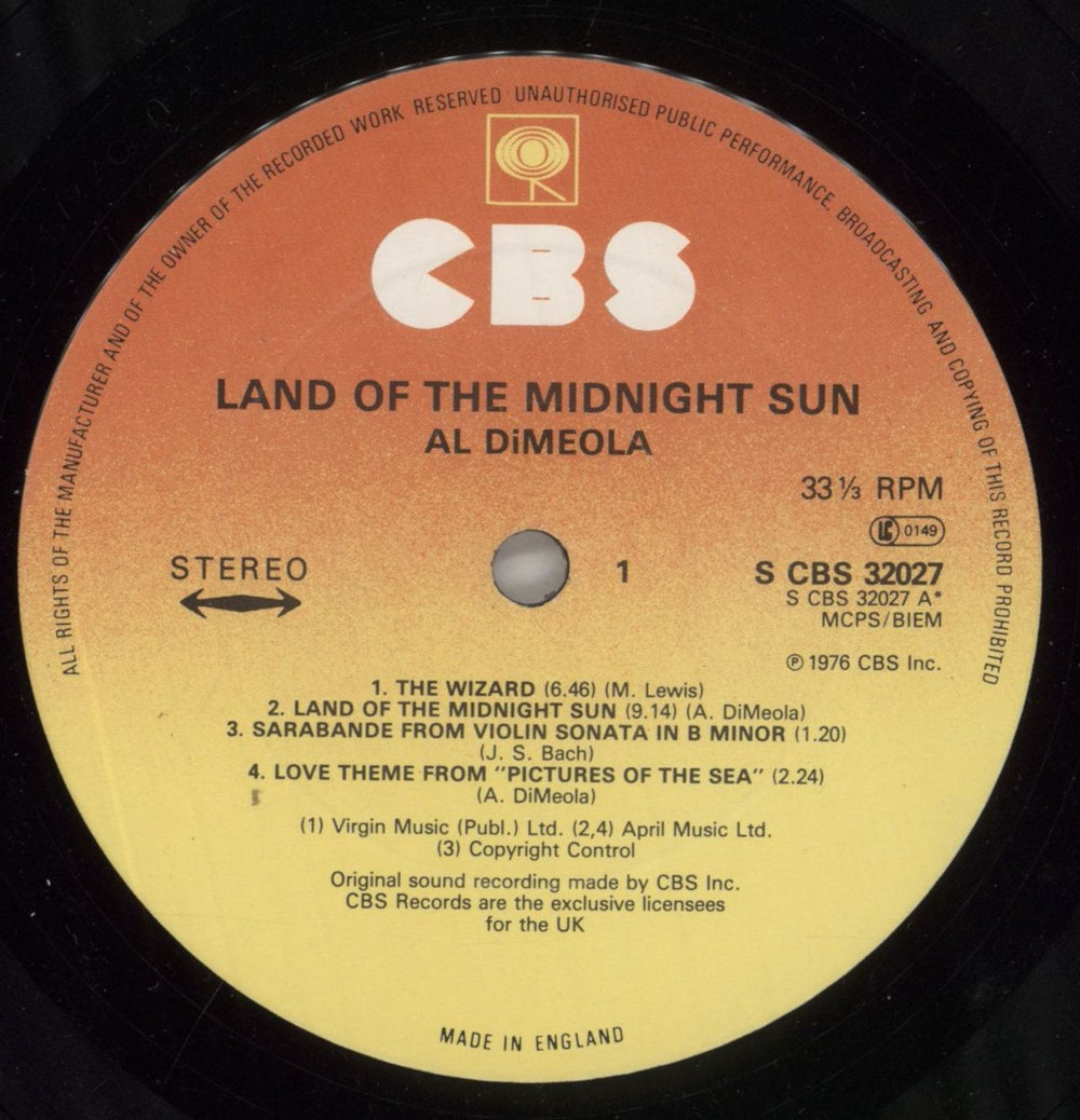 Al Di Meola Land Of The Midnight Sun - Shrink UK vinyl LP album (LP record) AL5LPLA857861