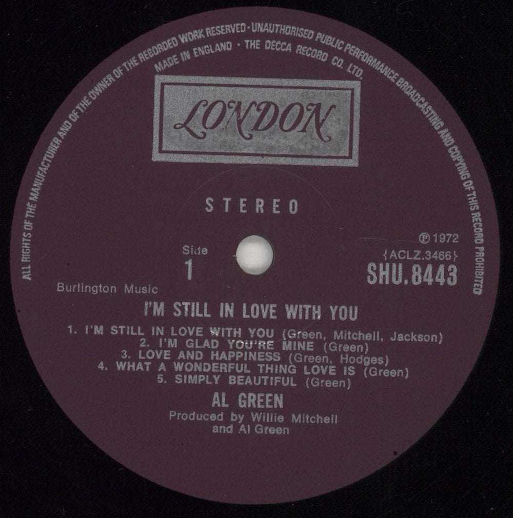 Al Green I'm Still In Love With You - EX UK vinyl LP album (LP record) AEELPIM708838