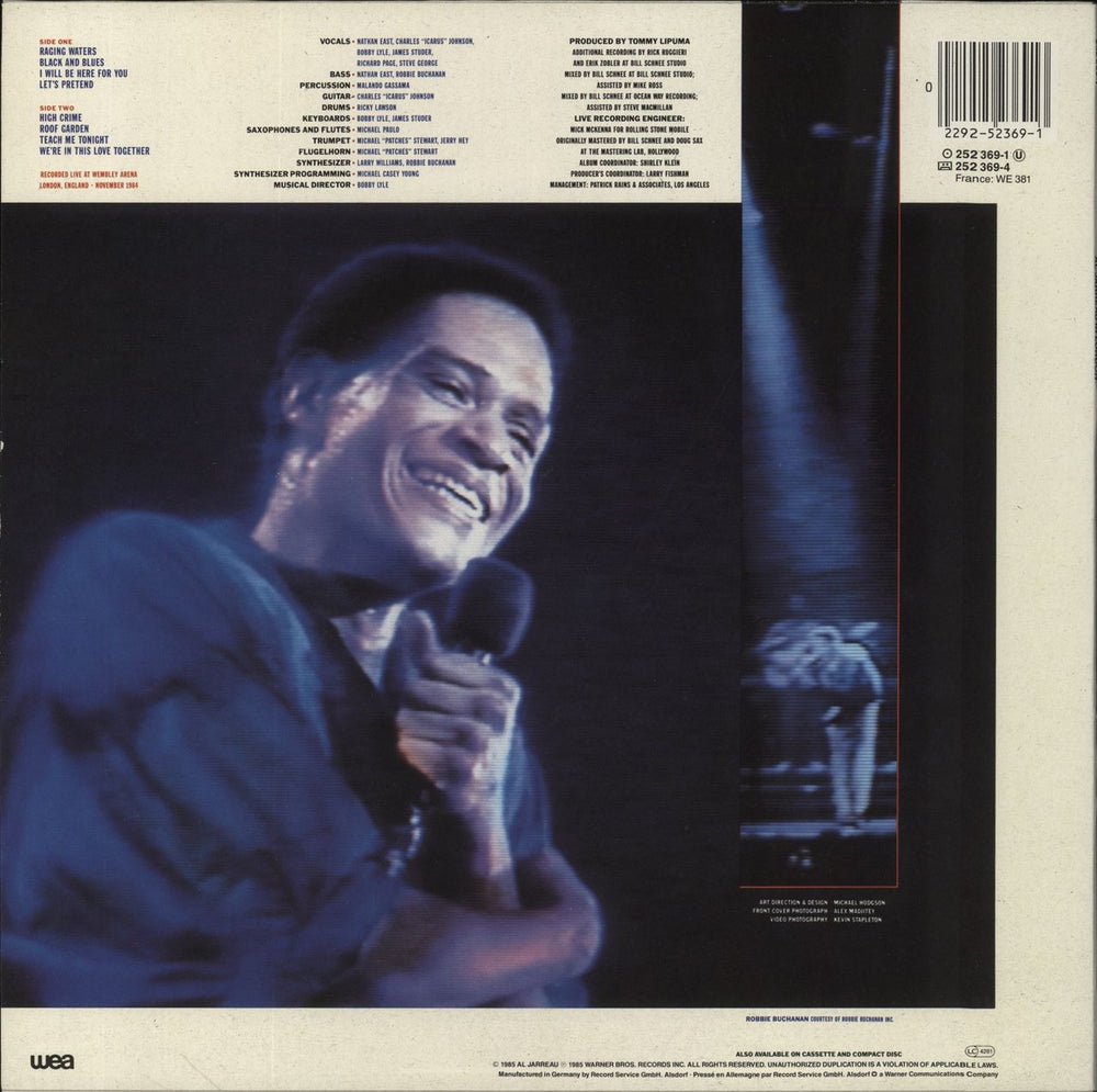 Al Jarreau In London German vinyl LP album (LP record) 022925236913