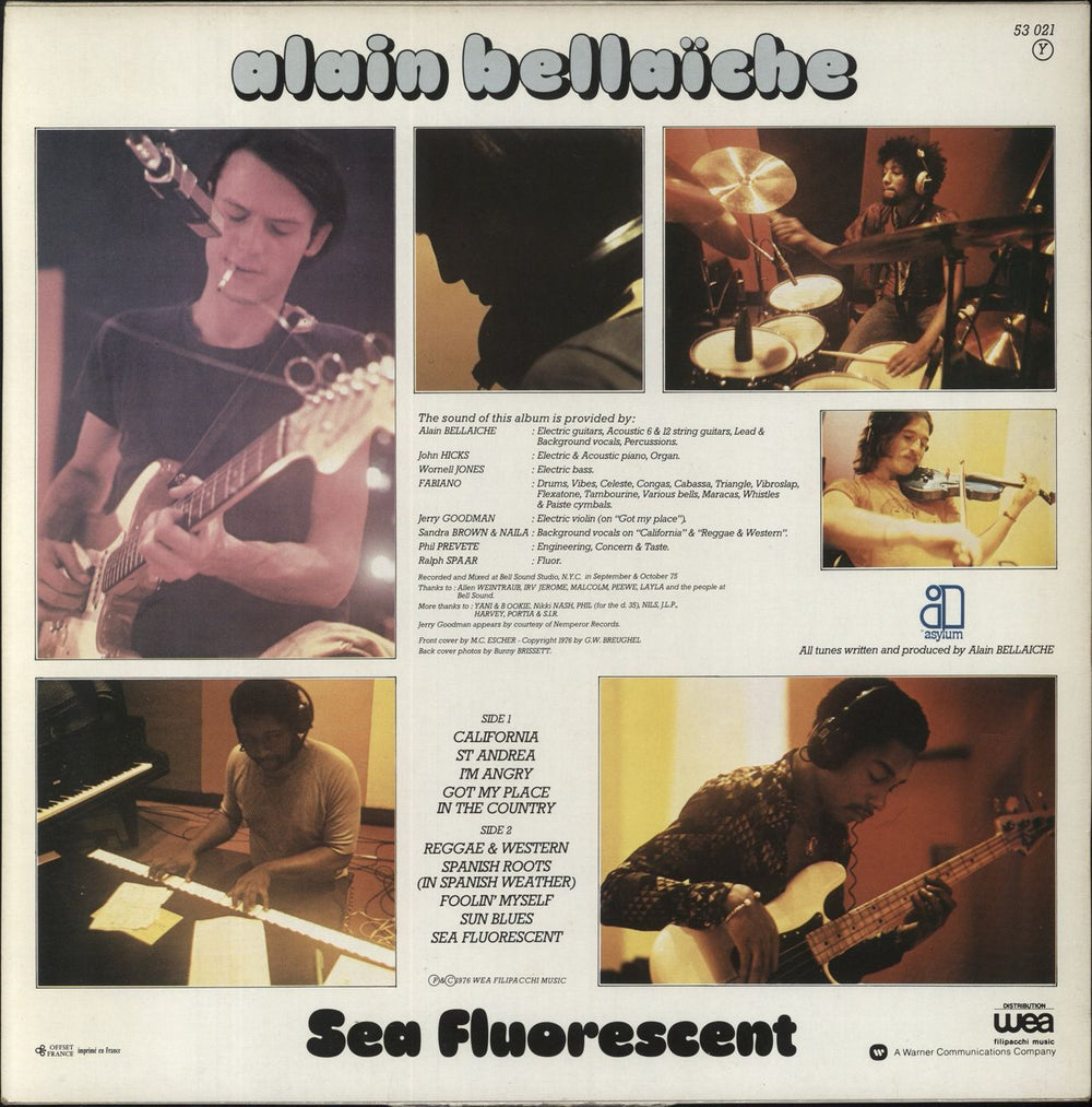 Alain Bellaïche Sea Fluorescent French vinyl LP album (LP record)