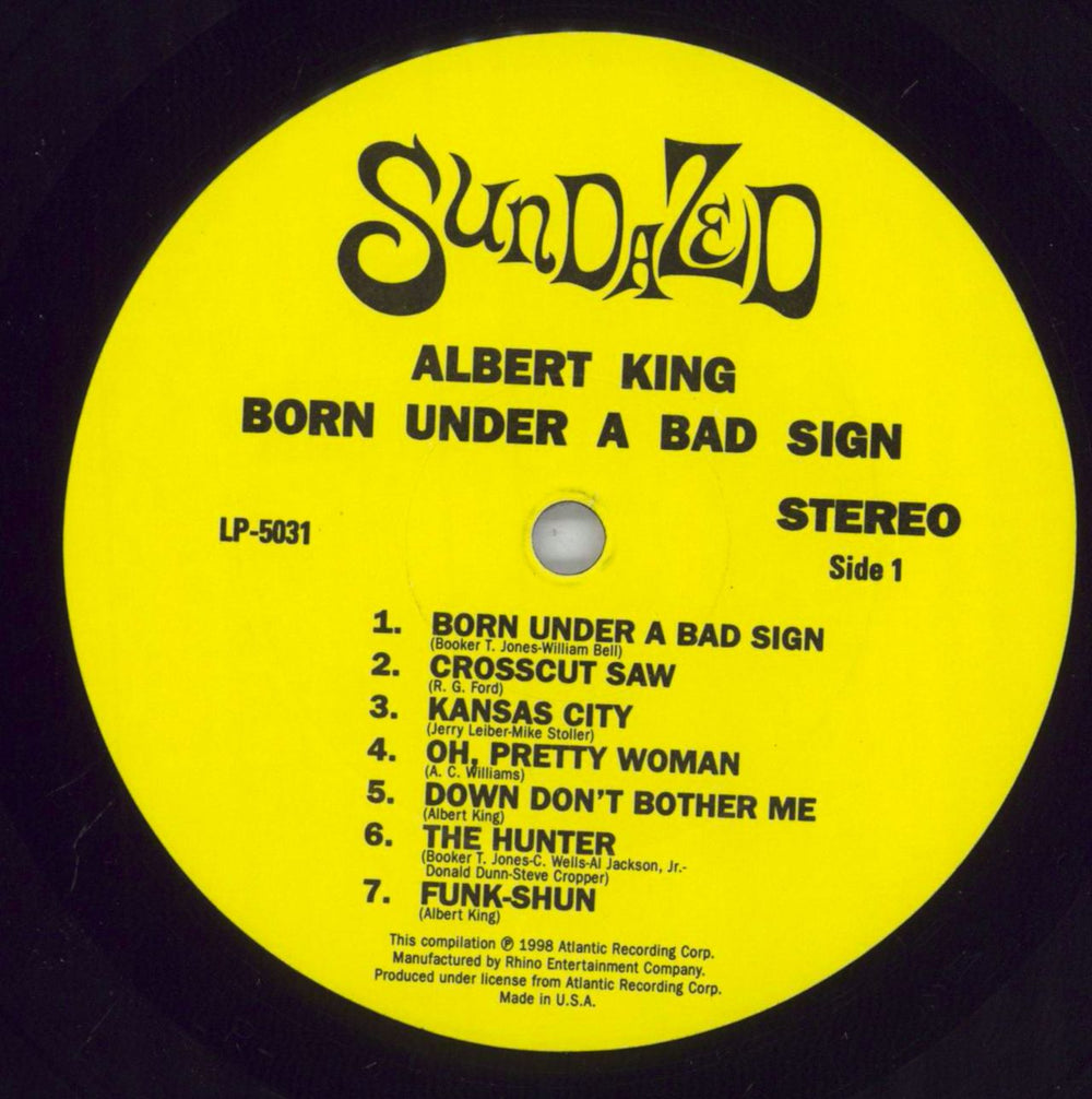 Albert King Born Under A Bad Sign - Shrink US vinyl LP album (LP record) ATKLPBO833809