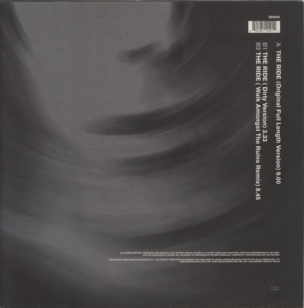 Alec Empire The Ride UK 12" vinyl single (12 inch record / Maxi-single)