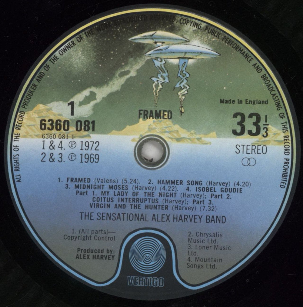 Alex Harvey (UK) Framed - 2nd - EX UK vinyl LP album (LP record) AXHLPFR606925