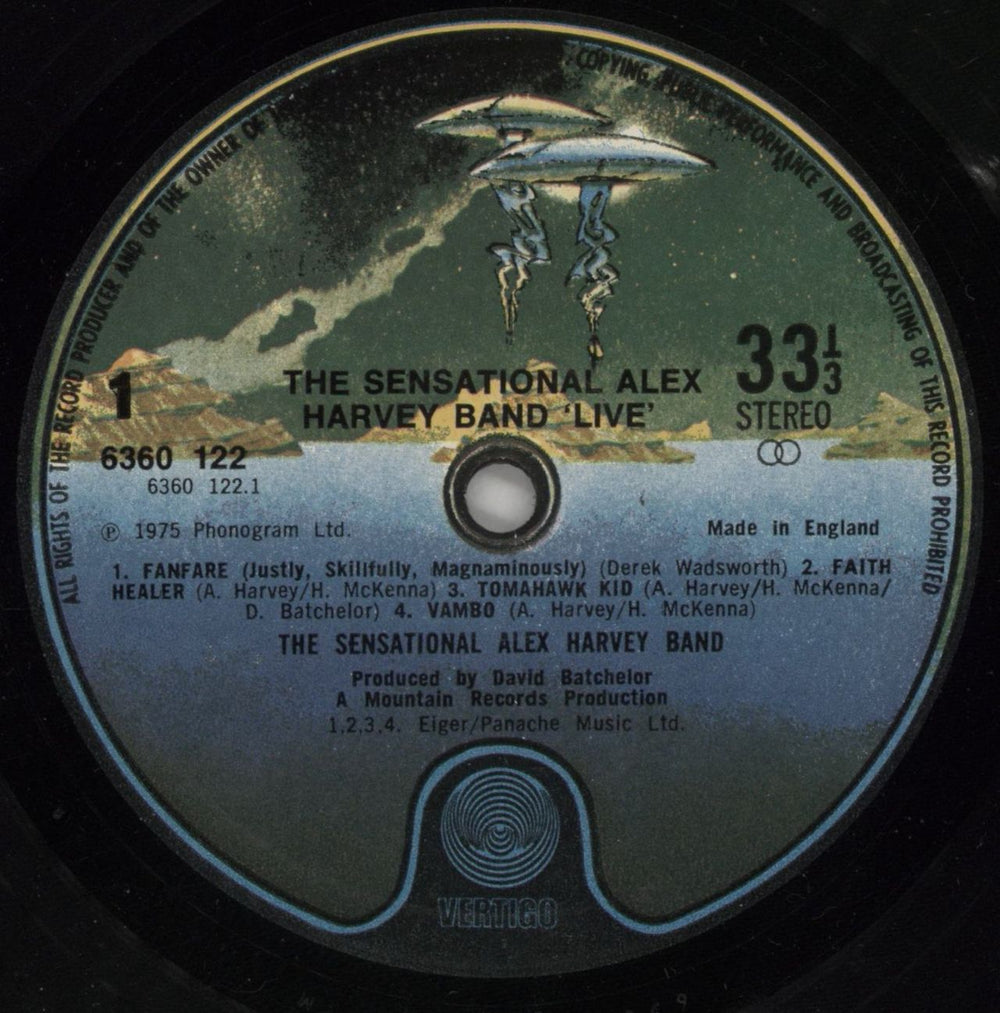 Alex Harvey (UK) Live UK vinyl LP album (LP record) AXHLPLI209140