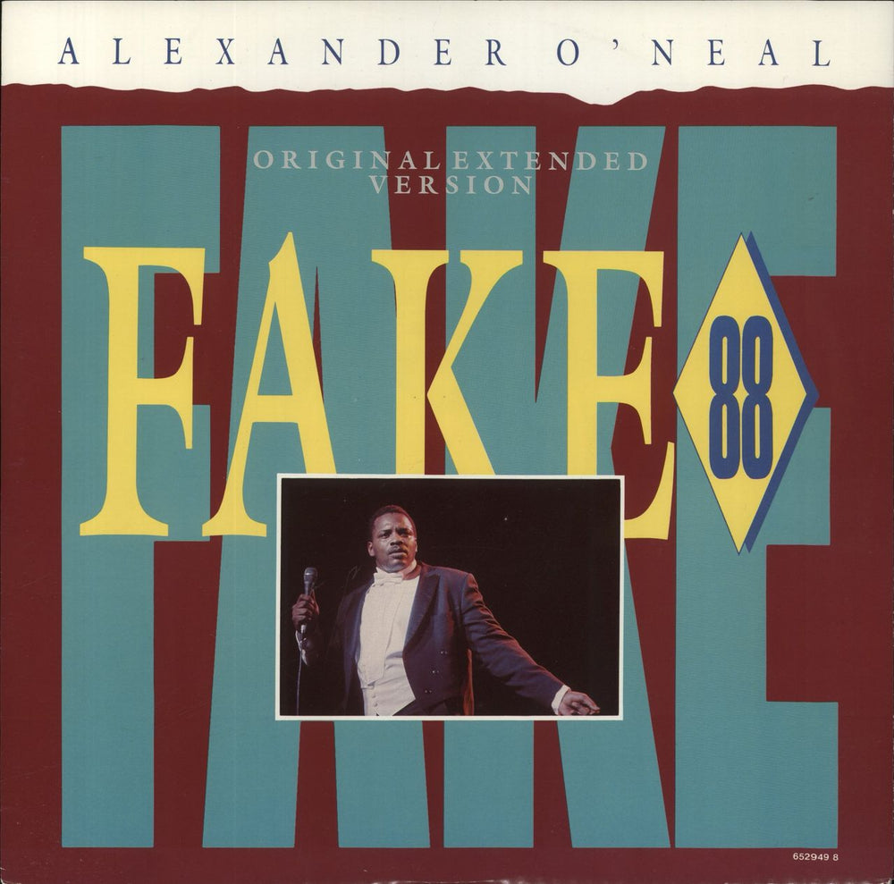 Alexander O'Neal Fake 88 (Hop Mix) UK 12" vinyl single (12 inch record / Maxi-single) 6529496