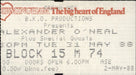 Alexander O'Neal UK Tour 1987 - Ticket Stub UK tour programme ALOTRUK836057