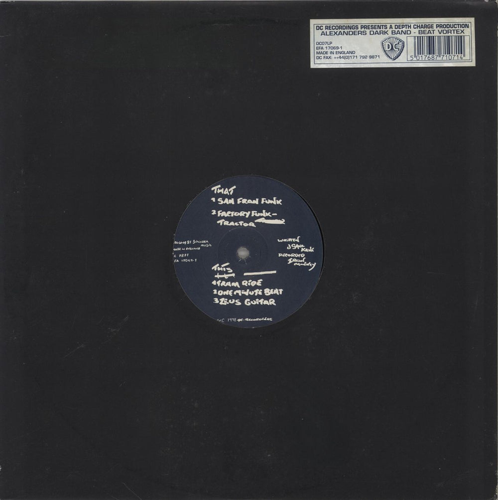 Alexanders Dark Band Beat Vortex UK 2-LP vinyl record set (Double LP Album) DC07LP