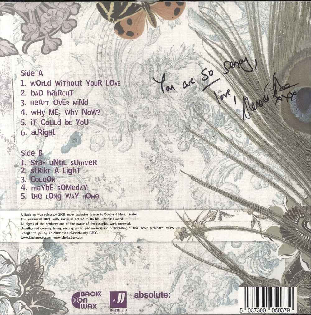 Alexis Strum Cocoon - Purple Vinyl + Autographed Sleeve UK vinyl LP album (LP record) 5037300050379
