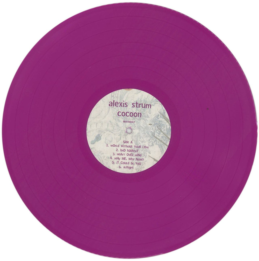 Alexis Strum Cocoon - Purple Vinyl + Autographed Sleeve UK vinyl LP album (LP record) AEXLPCO856697