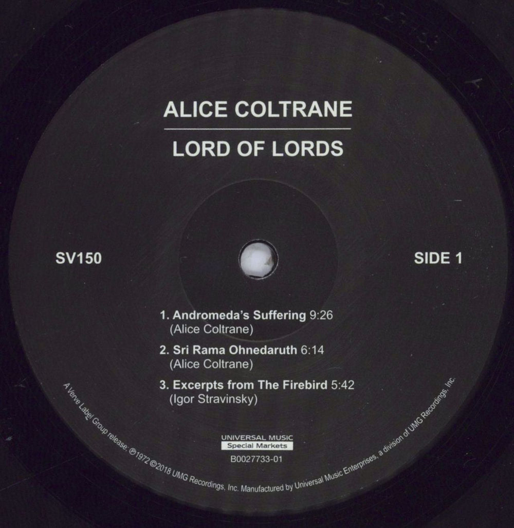 Alice Coltrane Lord Of Lords US vinyl LP album (LP record) 2ACLPLO832759